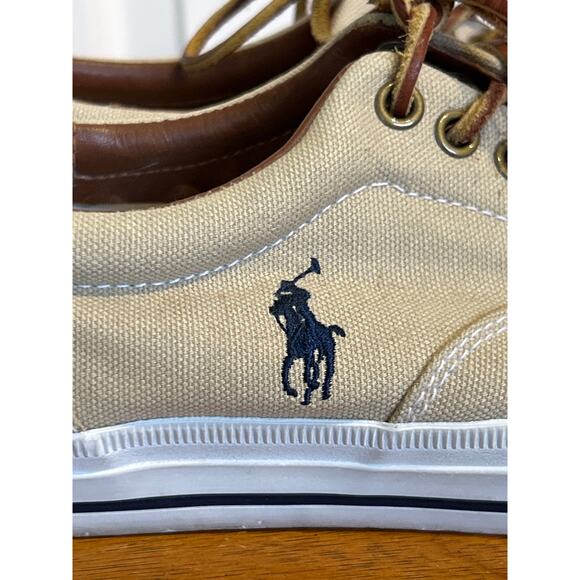 Polo Ralph Lauren Vaughn Canvas Leather Loafers - Picture 2 of 9